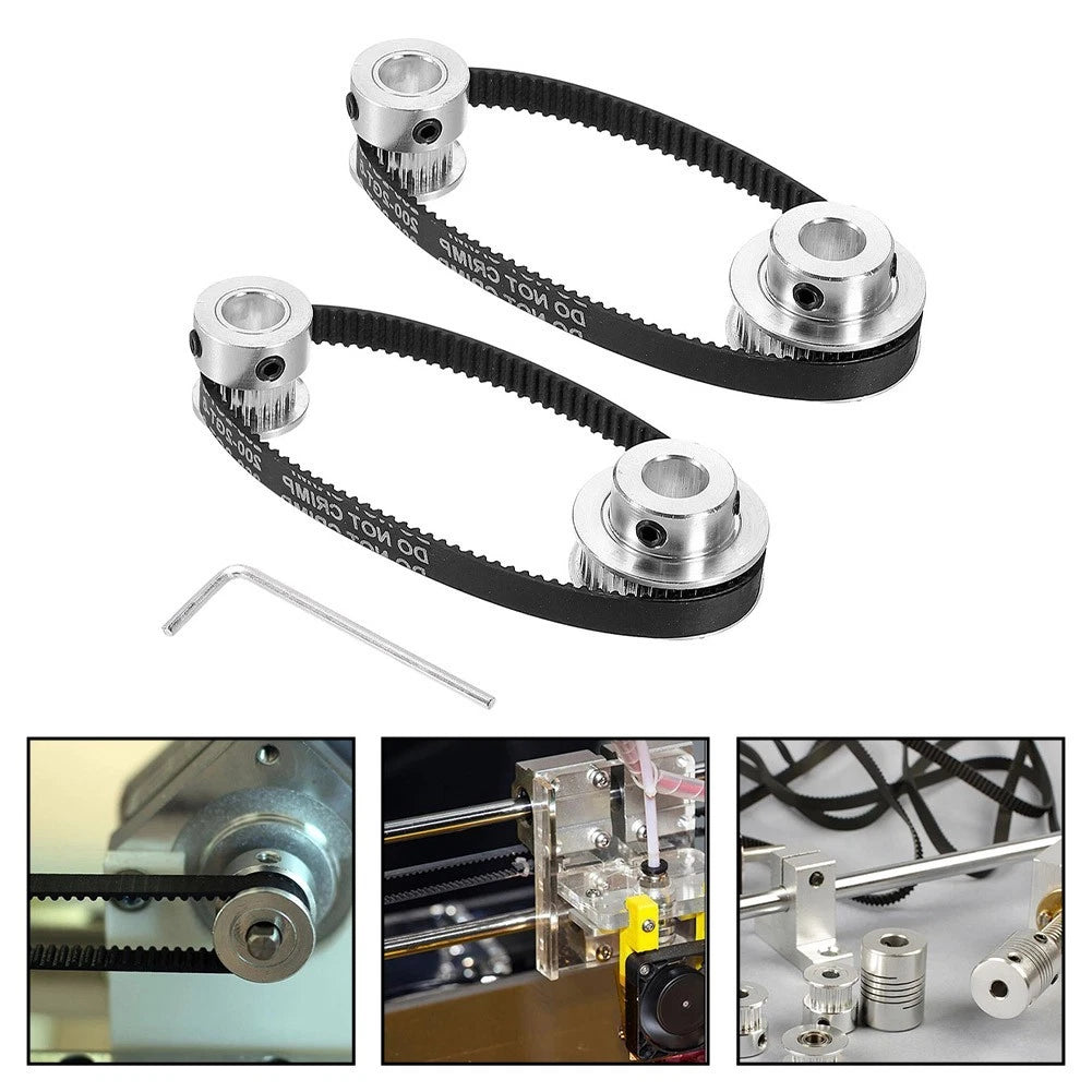 2X 2GT Aluminum Timing Pulley Set 20T & 36T 8mm Bore for 3D Printer CNC