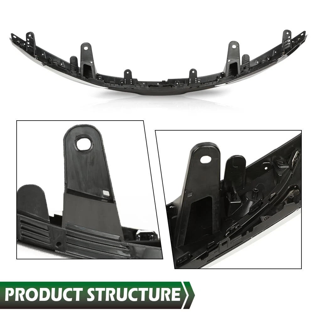 Front Bumper Upper Grille for Toyota Sienna (2021–2022) with Chrome Trim