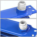 10-AN Blue Aluminum Powder Coated Oil Cooler for Racing Engines/Transmissions
