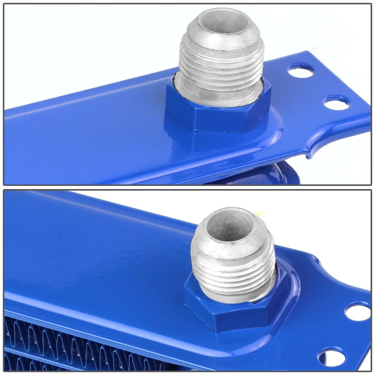 10-AN Blue Aluminum Powder Coated Oil Cooler for Racing Engines/Transmissions