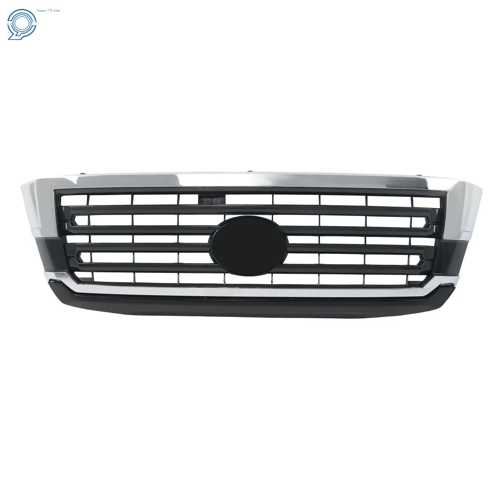Chrome & Gloss Black Front Bumper Upper Grille for Toyota Sequoia (2018–2022)