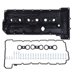 Black Aluminum Engine Valve Cover with Gasket for BMW 128i 328i 528i Z4 X3 (2008–2013)