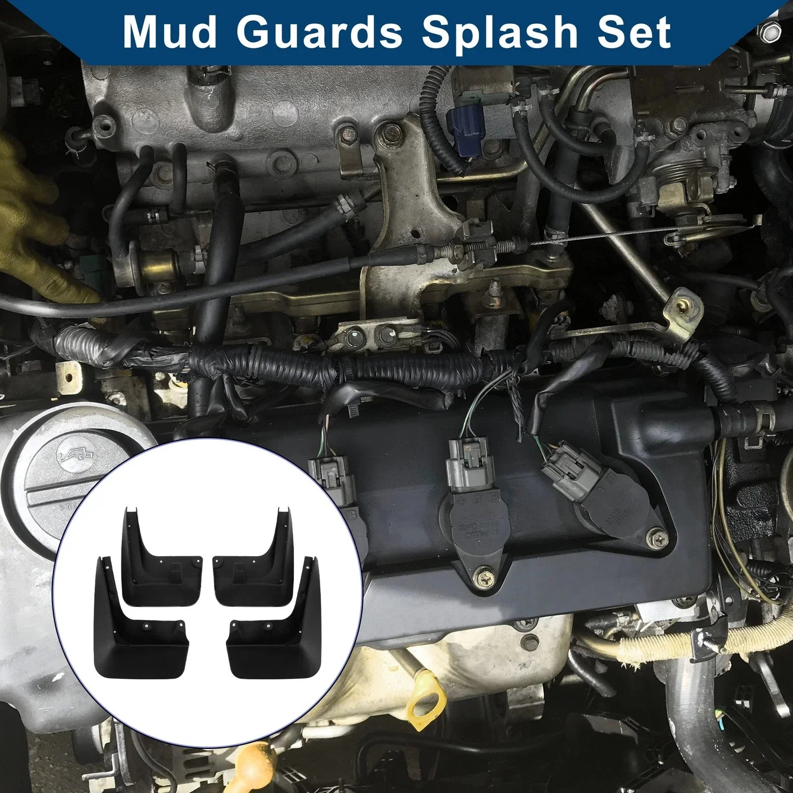 1 x Mud Flaps Splash Guards for BMW 5 Series e60 (2005 - 2010)