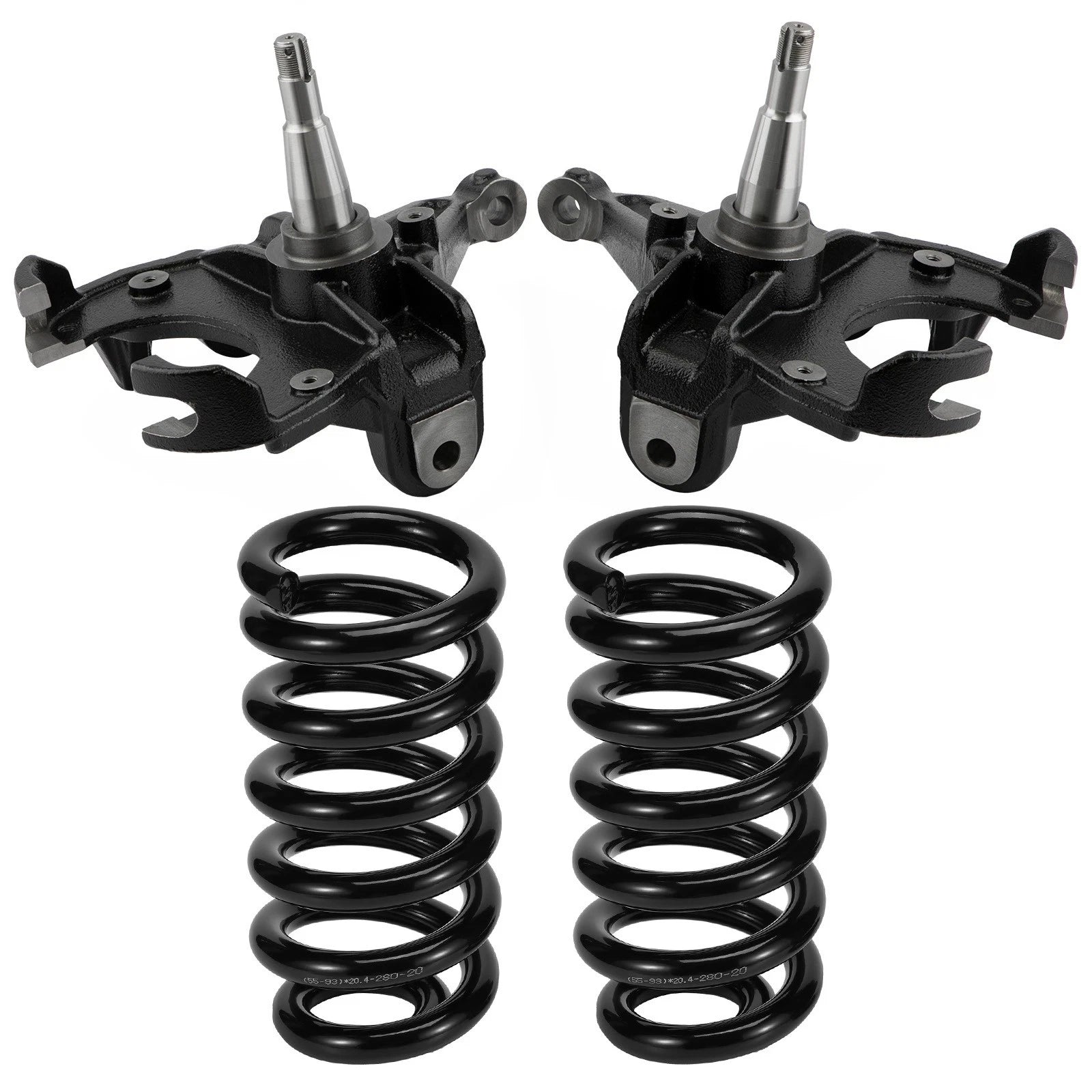 Set of 2 Drop Spindles & Springs for Chevrolet Silverado C10 GMC Sierra 2WD (1973–1987)