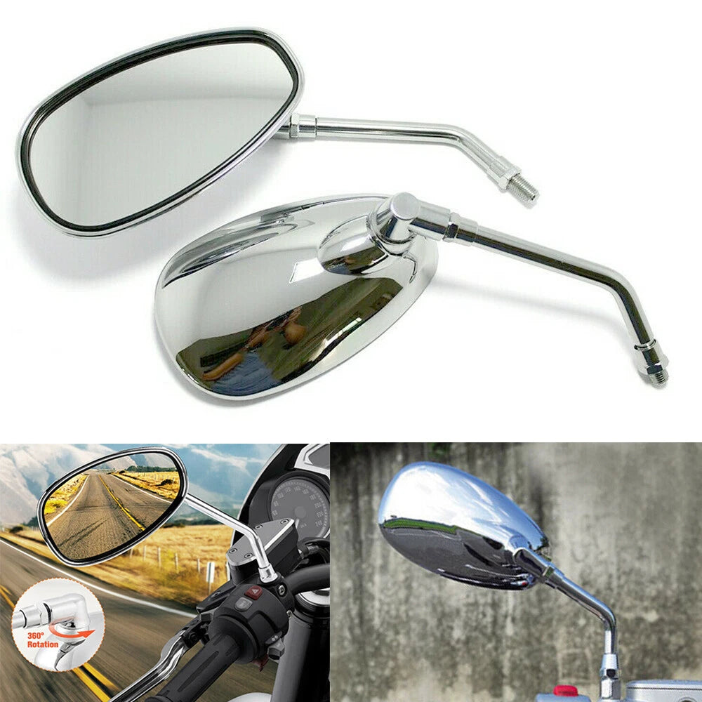 Chrome Rear View Side Mirrors 10MM for Honda Metropolitan 50 (2002–2009)