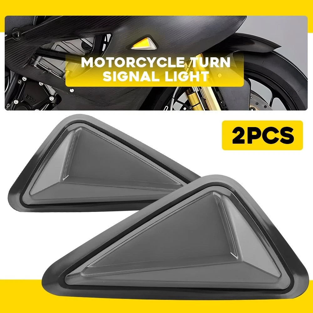 4PCS Motorcycle Triangle Flush Mount Turn Signal LED Light Universal
