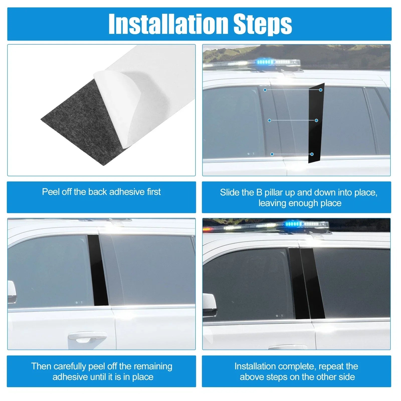 6 Pcs Windshield B Pillar Trim Garnish for Hyundai Elantra (2021-2023)