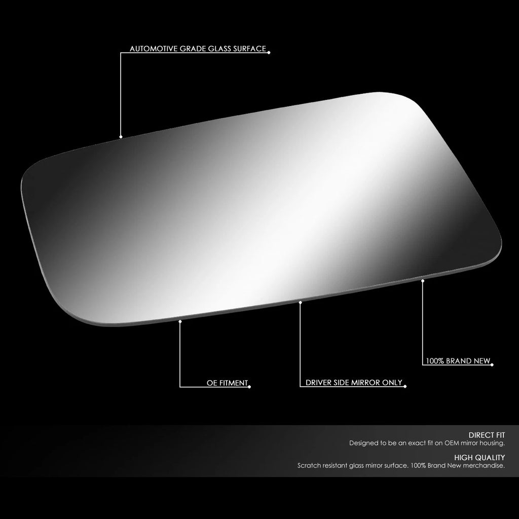 Left Side Rear View Mirror Glass for Jeep Wrangler (1987–1993)