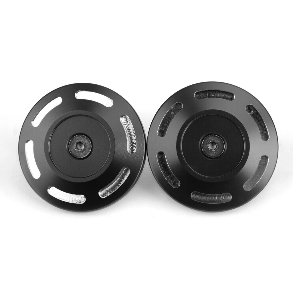 Pair CNC Aluminum Frame Plug Cap Black for BMW S1000XR (2015–2020)