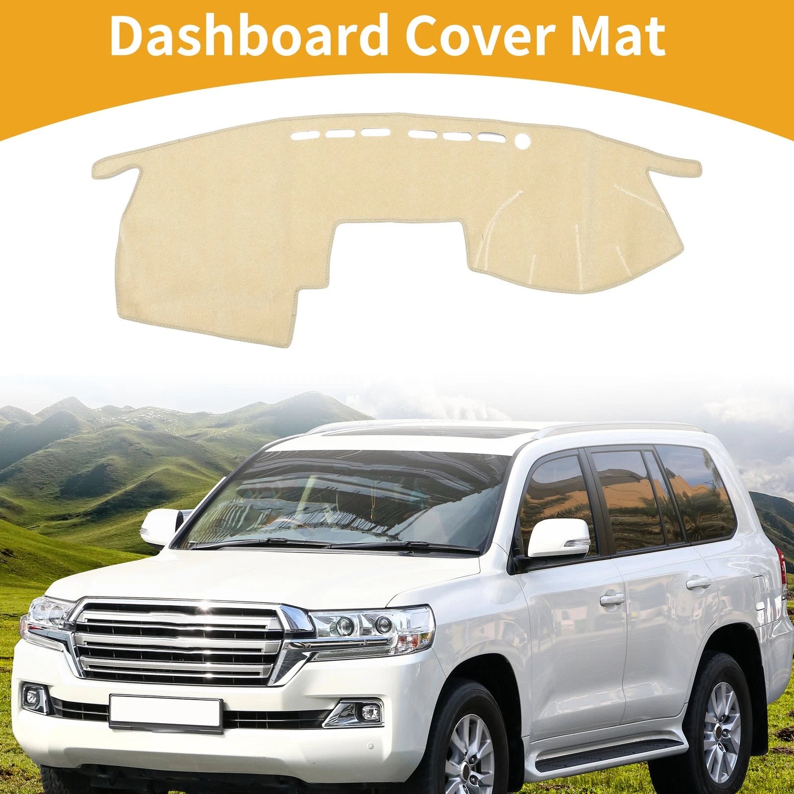 Dashboard Cover Mat for Toyota Mark X (2004–2009) Beige