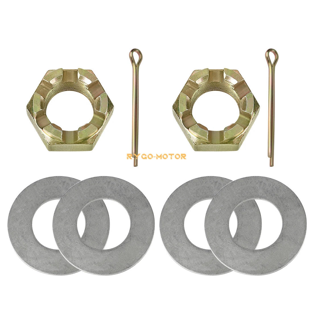 2pcs Rear Axle Castle Nut w/ Pin for Polaris Trail Blazer 250/330 (1990–2013)
