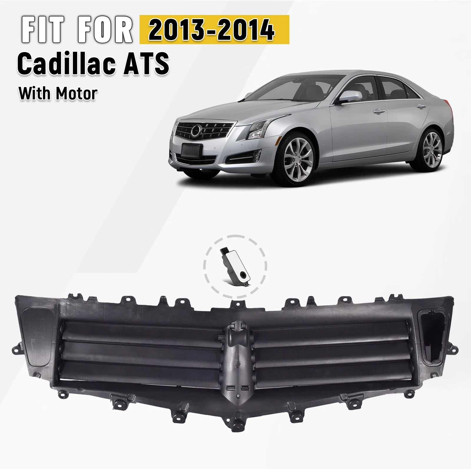 Front Active Radiator Shutter with Motor for Cadillac ATS (2013–2014) 23490309