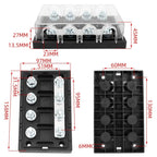 4 Way Fuse Block with Copper Bus Bar for Car Truck Marine