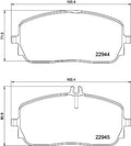 Set of 4 Front Disc Brake Pads for Mercedes-Benz A220, CLA250 (Hella Pagid 355039011)