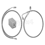 Rear Brake Hose Lines with Fitting Cross Kit for Polaris Ranger 500 6x6 (2000–2004)