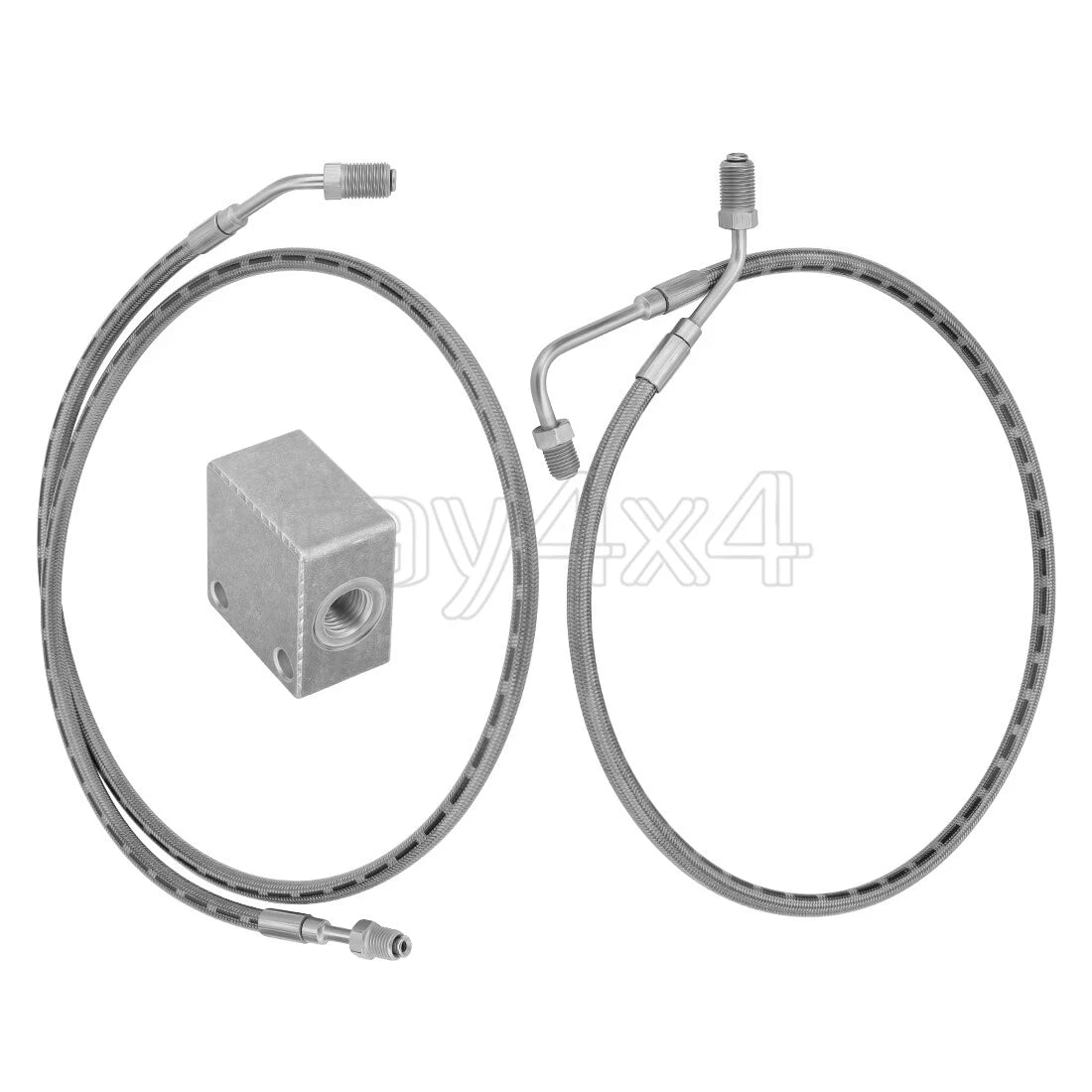 Rear Brake Hose Lines with Fitting Cross Kit for Polaris Ranger 500 6x6 (2000–2004)
