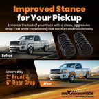 2" 6" Drop Lowering Spring for Ford F-150 2WD (2004–2008) V8 Front Rear