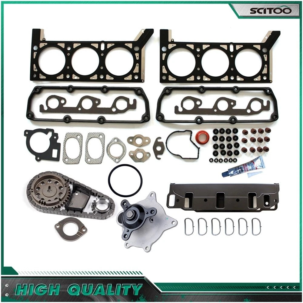 Head Gasket Set, Water Pump, Timing Chain Kit for Dodge Caravan (2001–2004)