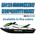 Custom Registration Decal Sticker for PWC Water Craft Jet Ski (3")