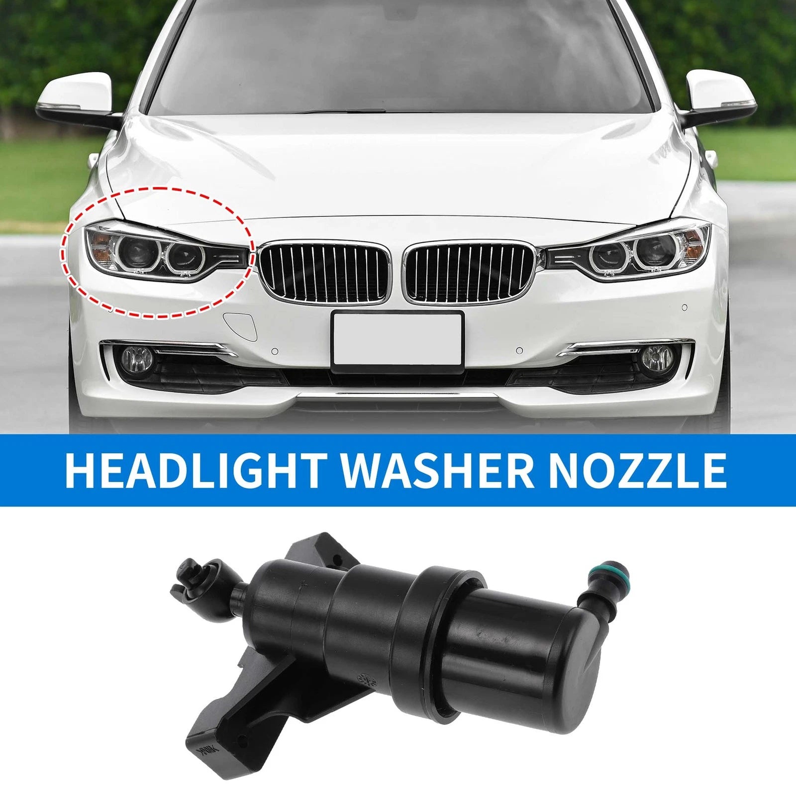 Front Right Headlight Washer Nozzle for BMW 750i 760Li 745i (2006–2008) No. 61677137402