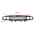 Front Bumper Grille for Dodge Challenger (2008–2014) Black Chrome Trim