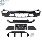 Set of 6 Front Bumper Face Bars for Ford F150 (2021–2023) Black Steel