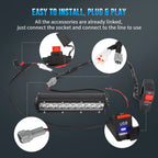 LED Headlight Light Bar Kit for Yamaha YZ250F YZ450F YZ450FX YZ250FX (2014–2023)