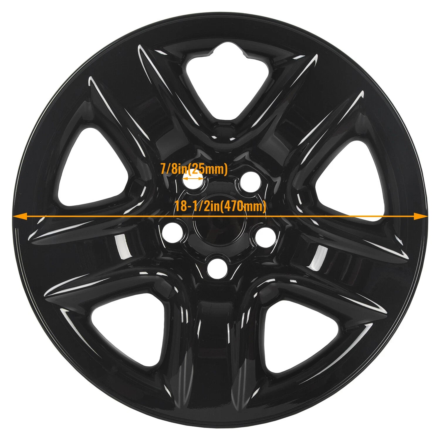 Set of 4 Black Wheel Hub Caps for Toyota RAV4 (2006–2012)