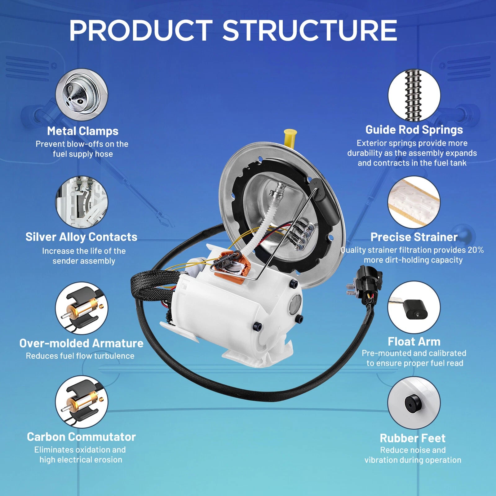 Fuel Pump Module Assembly for Ford Mustang V6 3.8L (2001-2004)