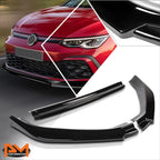 Gloss Black Front Bumper Splitter Lip for VW Golf MK7.5 (2018–2021)