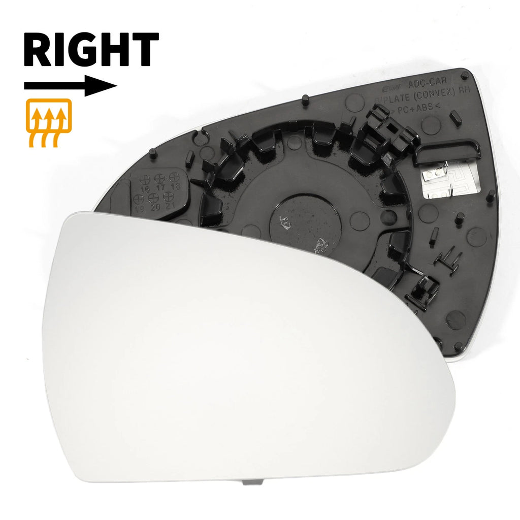 Right Side Heated White Mirror Glass for Hyundai Elantra (2015–2018)