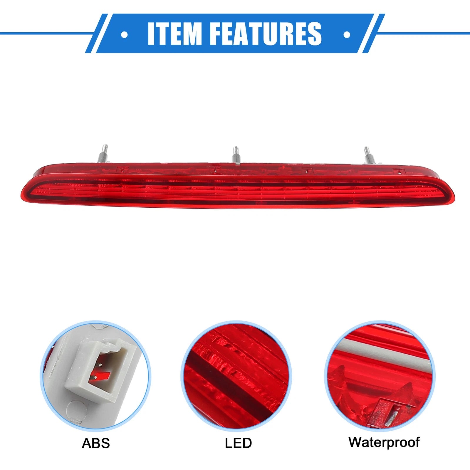 Rear Third Stop Brake Light Red 63257162309 for BMW 328i (2007–2011)