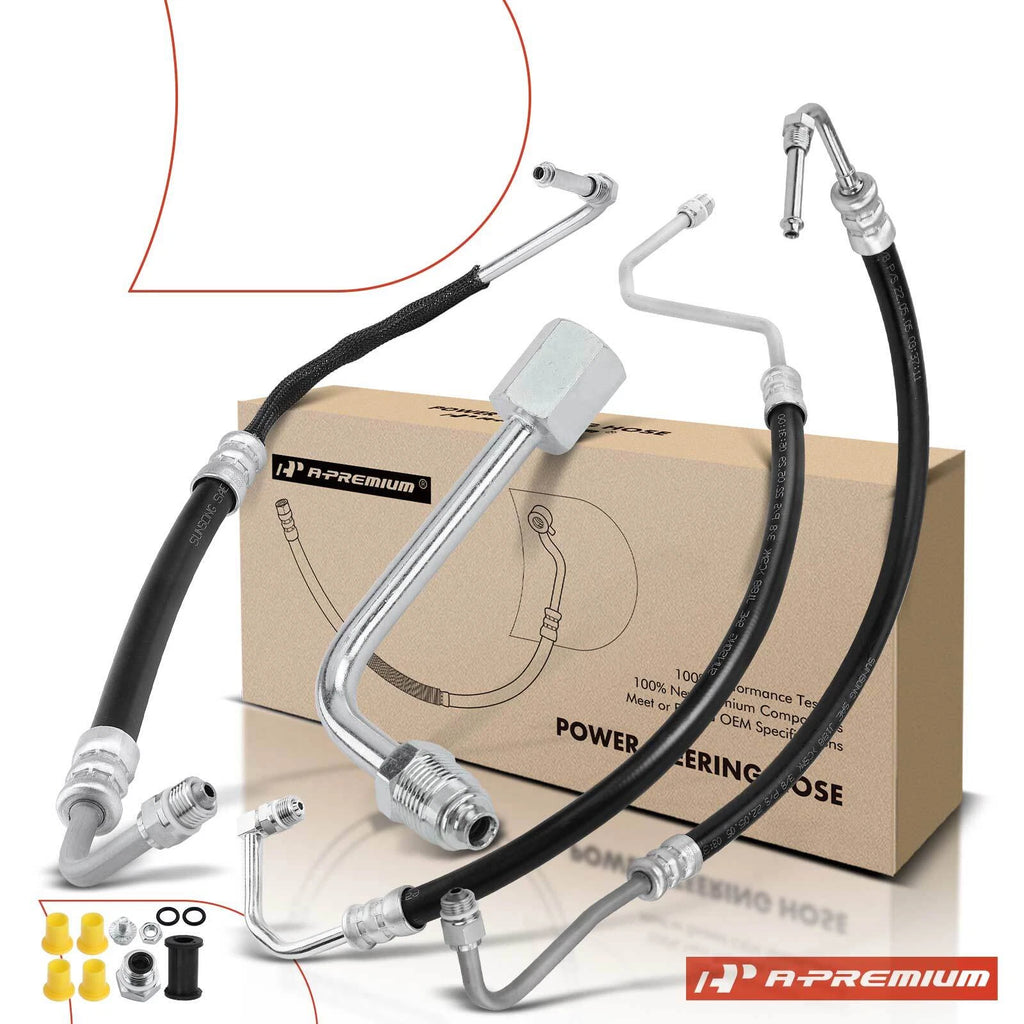 Set of 4 Power Steering Pressure Hoses for Ford Excursion F-250 Super Duty