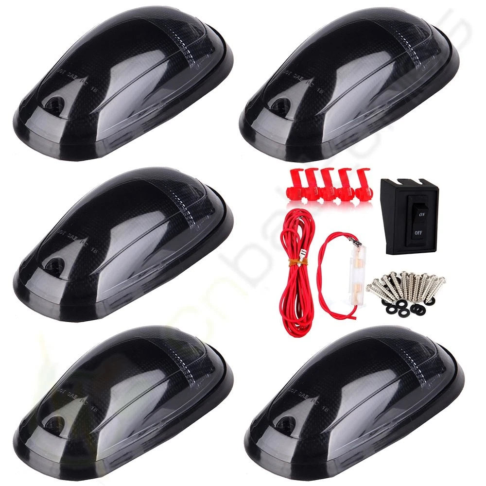 5X 264146BK Smoke/Amber Roof Running Light + Wiring Pack for Dodge Ram 2500 4500 (2003–2023)