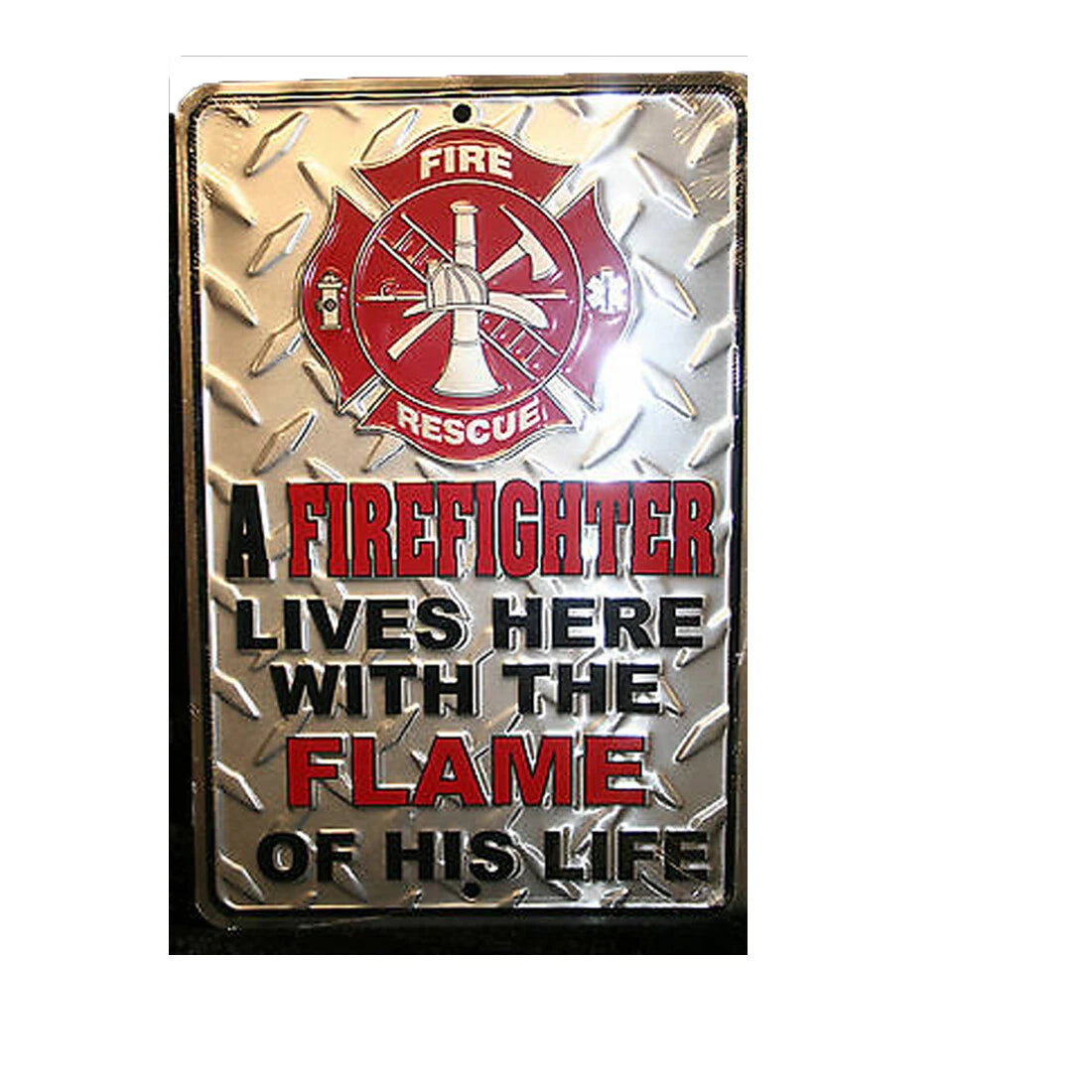 8 x 12 Aluminum Street Sign for Firefighter Decor