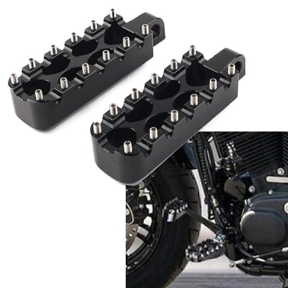 Black CNC Foot Pegs for Harley Dyna Wide Glide FXDWG FXDB FXDL FXDF (2006–2017)