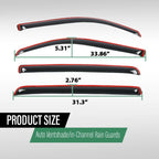 Set of 4 Rain Guards for Ram 1500 Crew Cab (2019–2025)