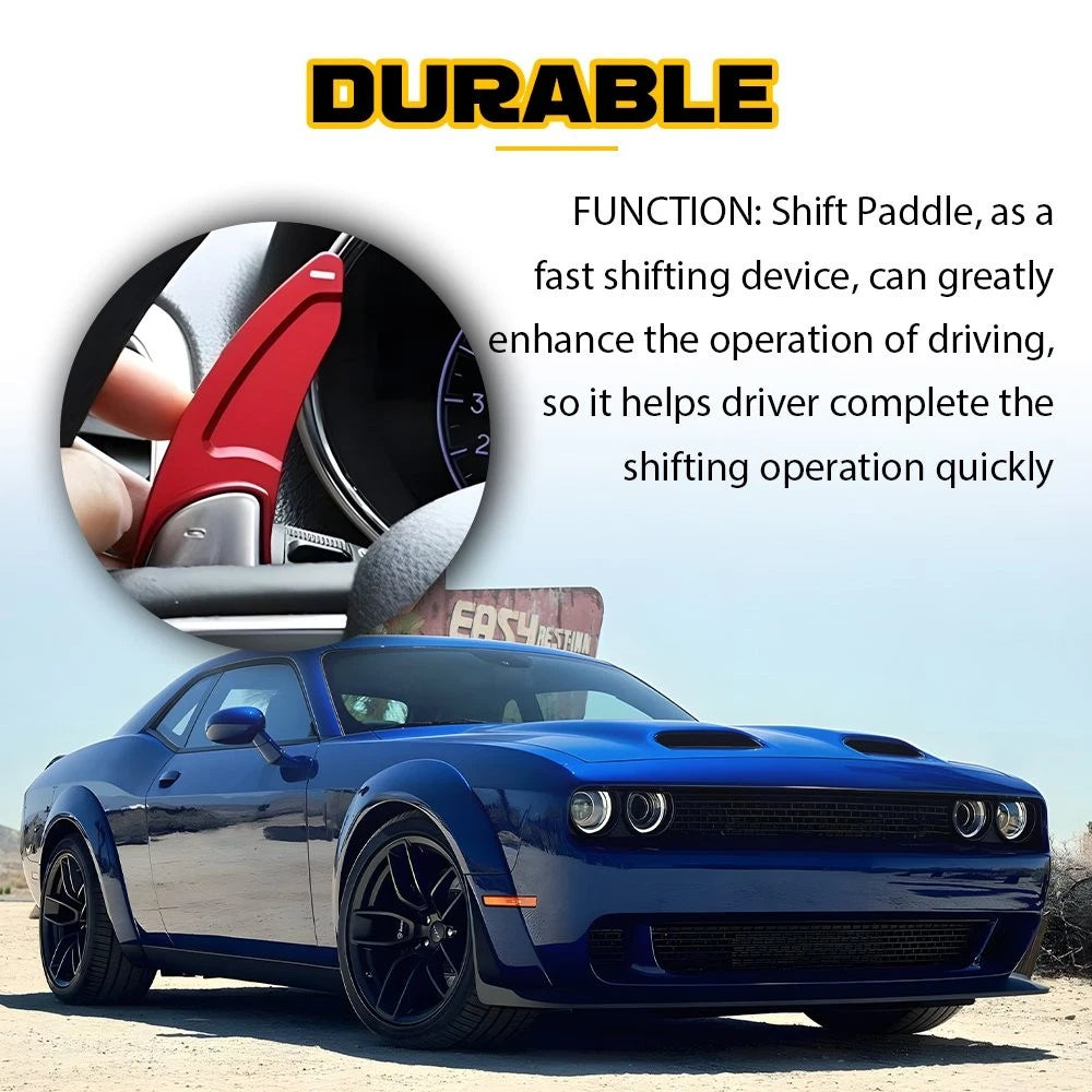 Steering Wheel Shift Paddle AC Switch Knob Trim for Challenger Charger (2015–2021)
