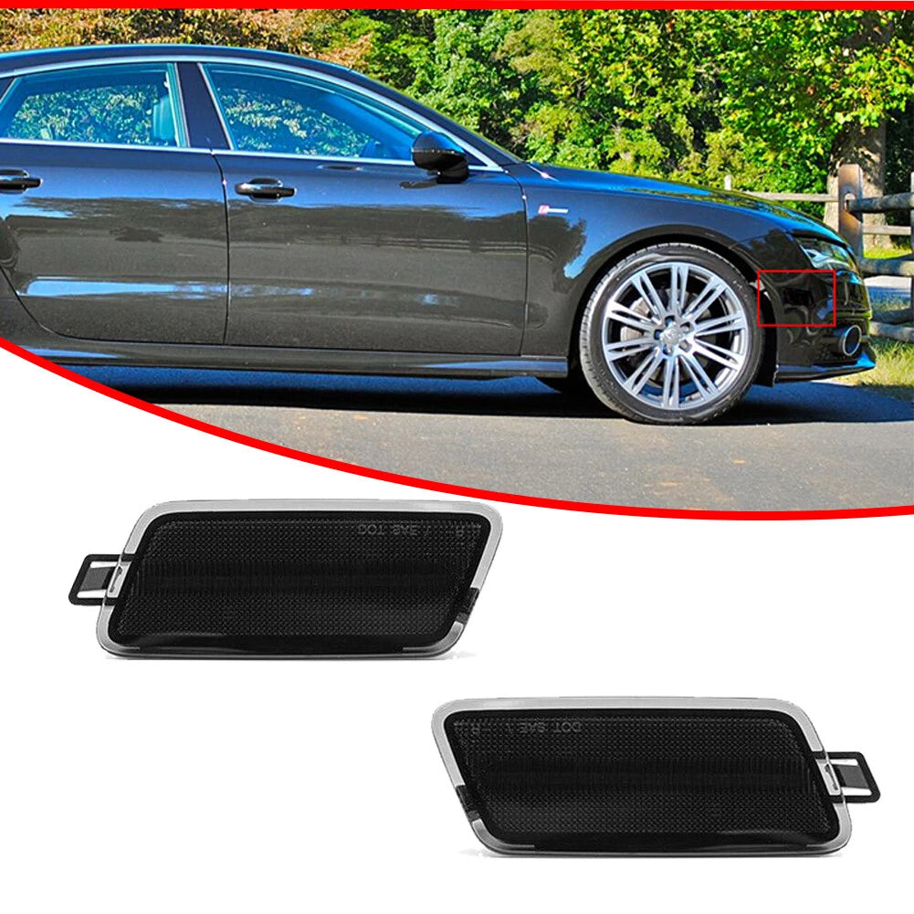 Smoked Front Fender Side Marker Lights for Audi A7 S7 RS7 (2012–2018)