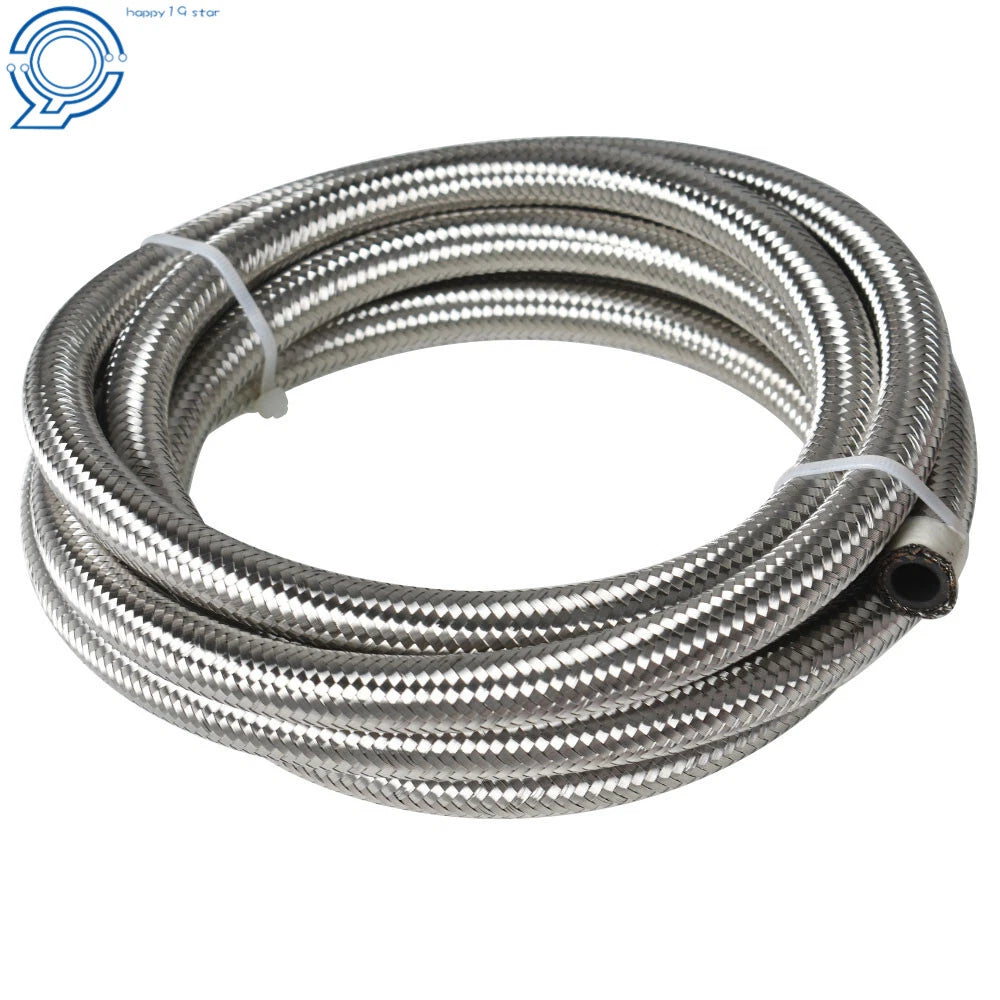 Set of 6 Braided Stainless Steel Fuel Line Hose Ends for Rotary Swivel