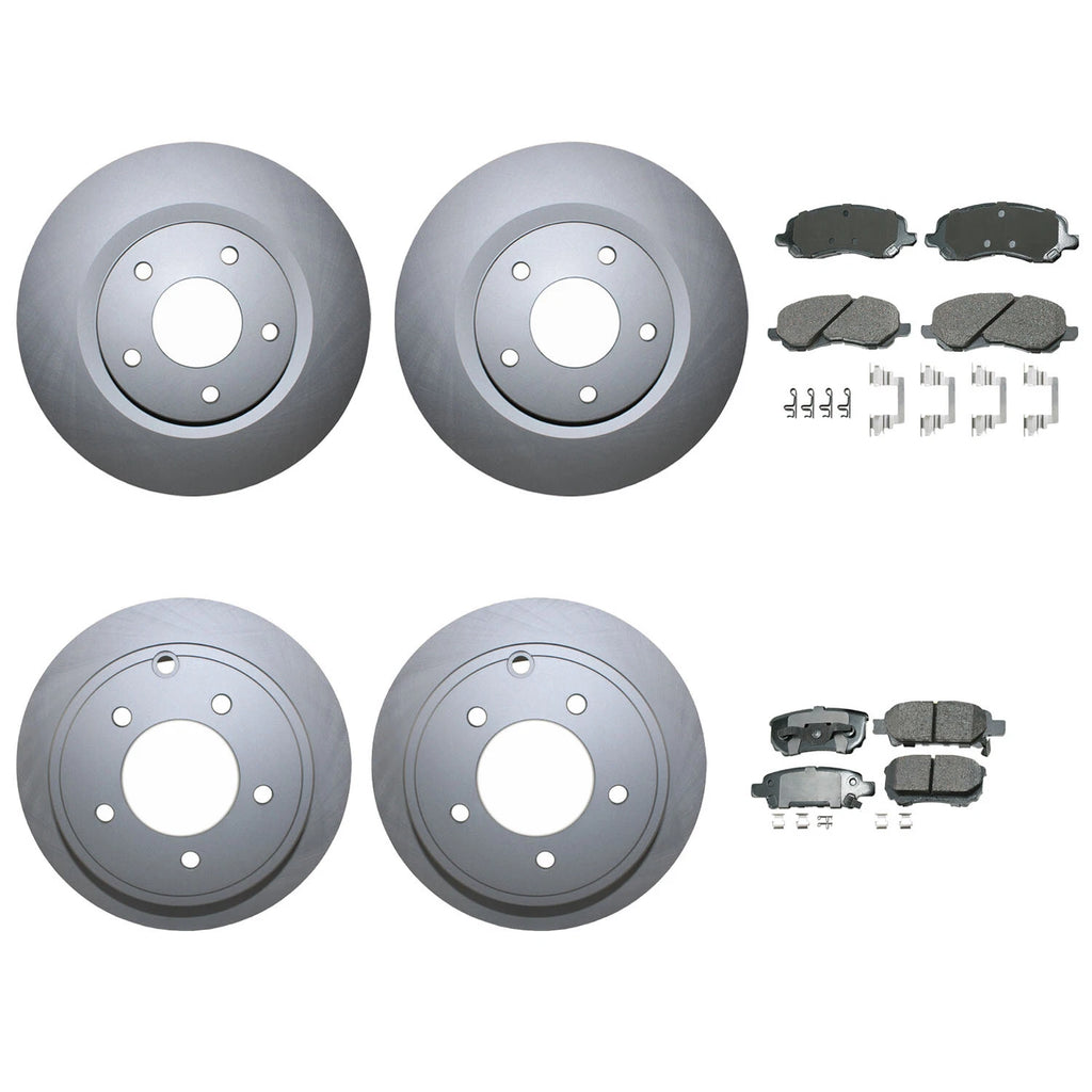 Front & Rear Brake Kit Disc Rotors & Akebono Pads for Chrysler Dodge Jeep