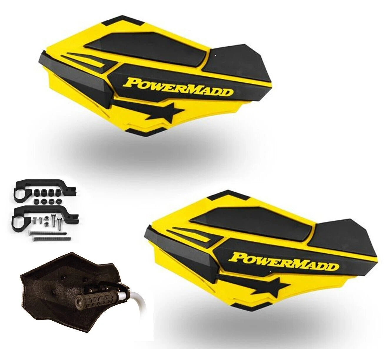 Powermadd Sentinel Hand Guards Mount Armor Kit for KFX 250 400 450 700 (2003–2023)