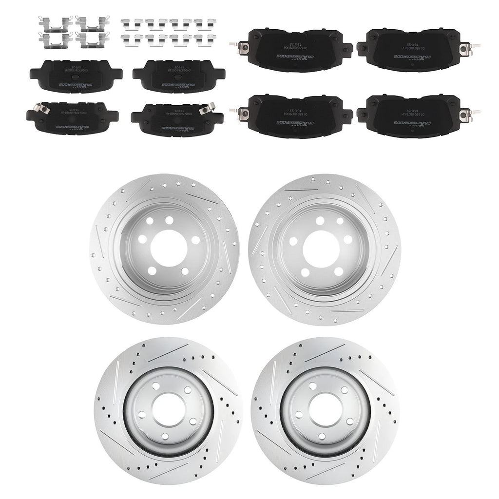 Front Rear Brake Rotors and Ceramic Pads Kit for Nissan Altima (2013–2023)