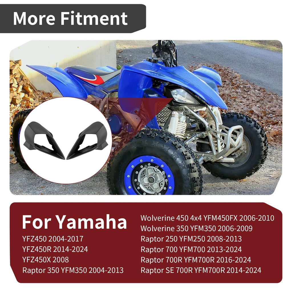 Set of 2 Headlight Cover Trim for Yamaha Raptor 700R 700 350 250 YFZ450 YFZ450R