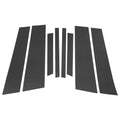 8 Pcs Door Pillar Window Trim for BMW X4 (2019–2024) Carbon Fiber Black
