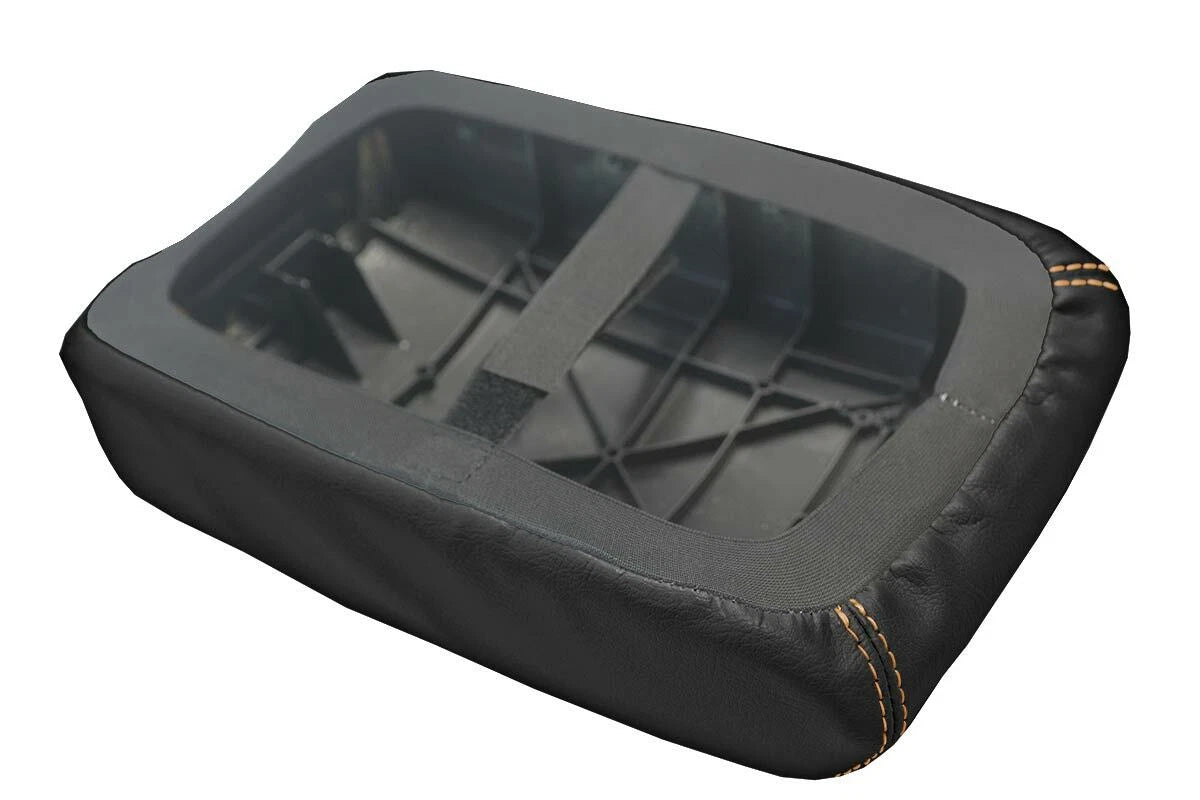 Console Lid Pull Over Cover Leather for Infiniti FX35 (2009–2012) Orange Stitch