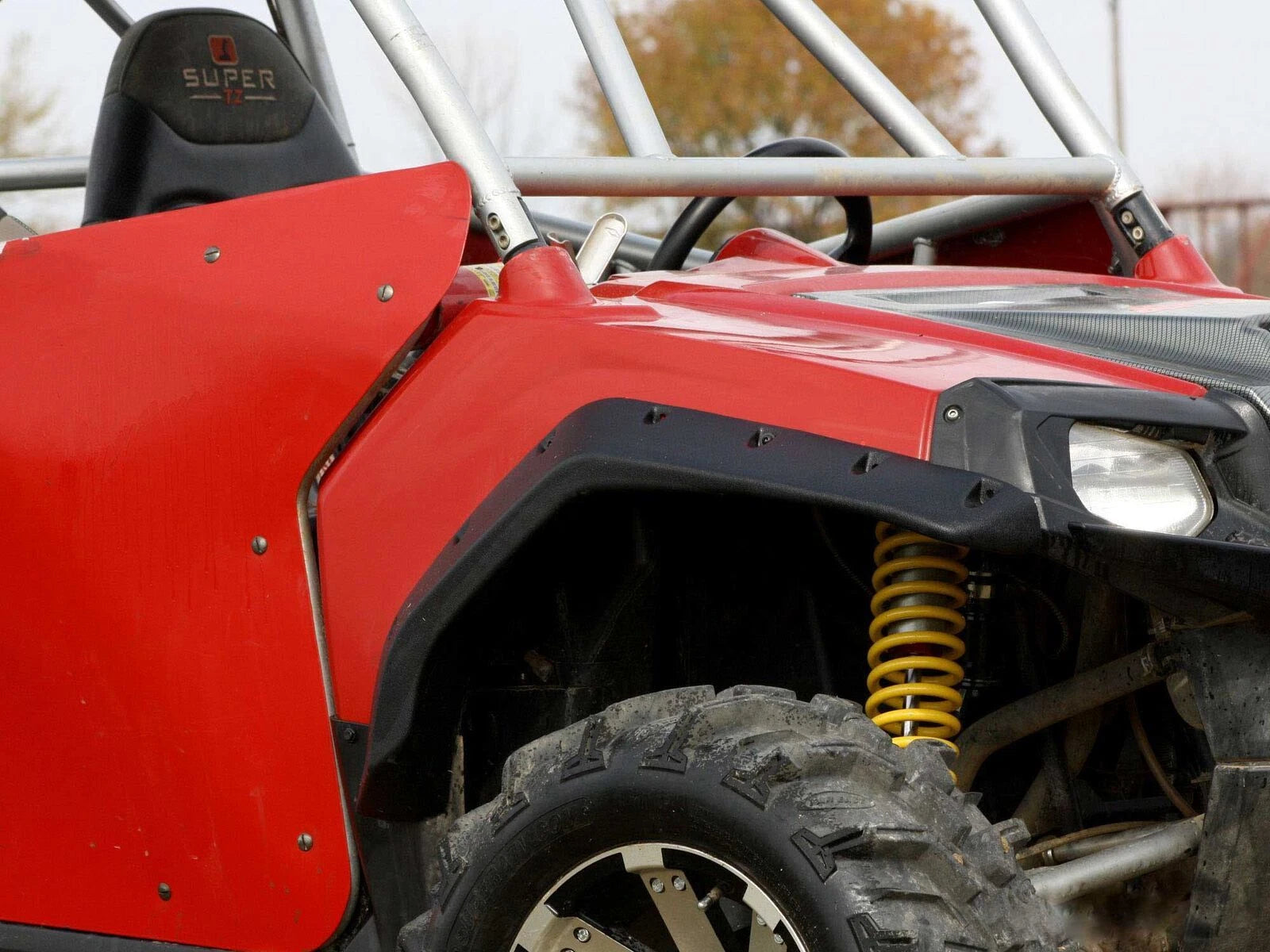 Set of 4 Heavy Duty Black Safari Fender Flares for Polaris RZR 800 (2008–2014)