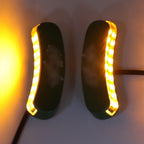 LED Green Mirror Block Off Base Plates for Kawasaki Ninja ZX-10R (2011–2015)