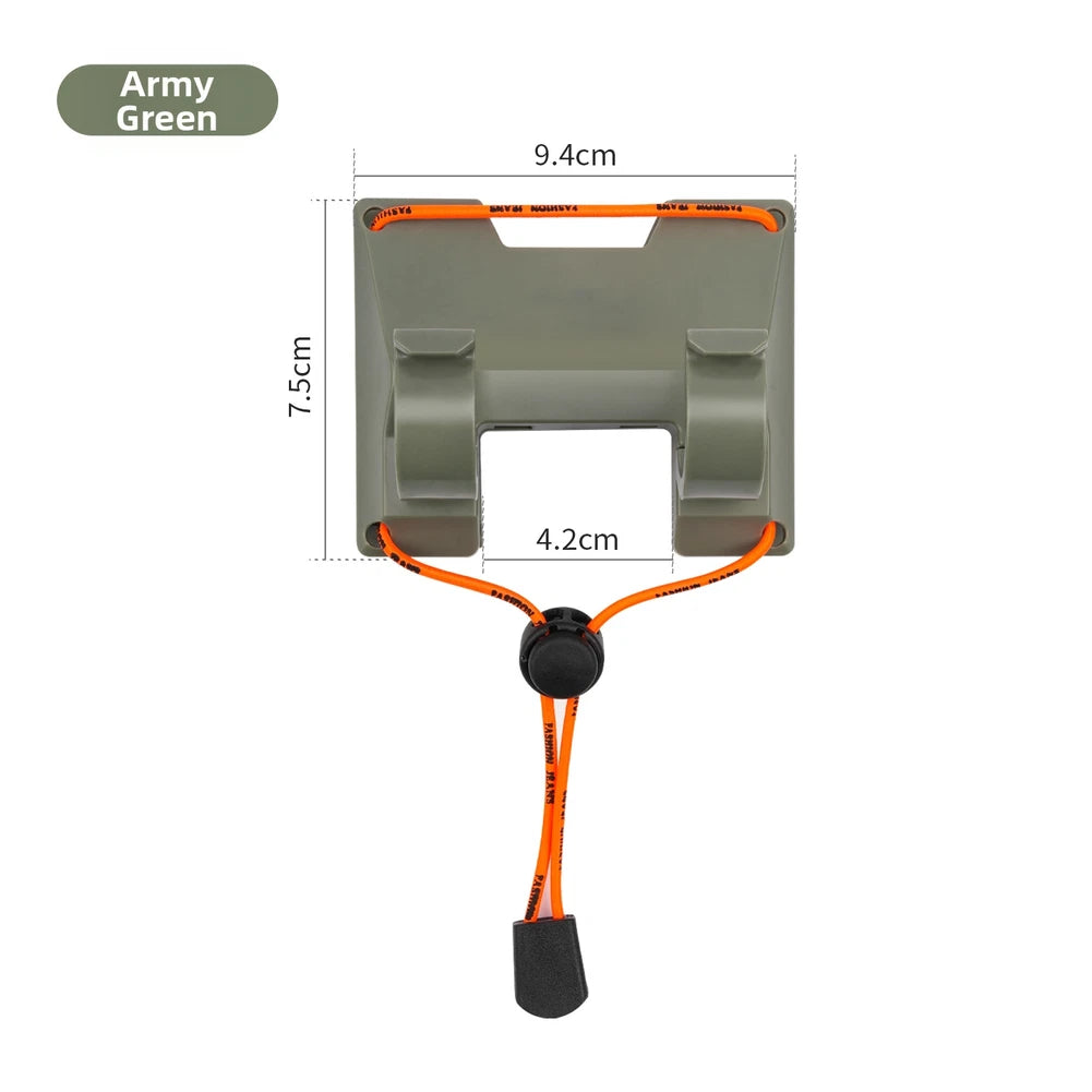 Fishing Rod Holder for Waist Mount Baitcasting Fly Rods (9.4 x 7.5cm)