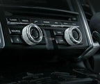 Alloy Silver Chrome AC Climate Control Ring Decor for Porsche Cayenne Macan (YYYY-YYYY)
